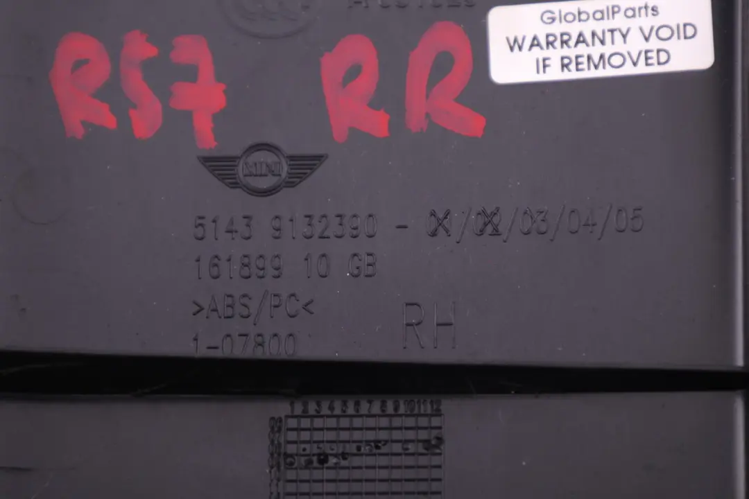Mini Cooper R57 R57N LCI Cabriolet Iris Gurtaustritt Arriere Re Siege Avant - SKU 9132390 - Numéro de pièce 9132390