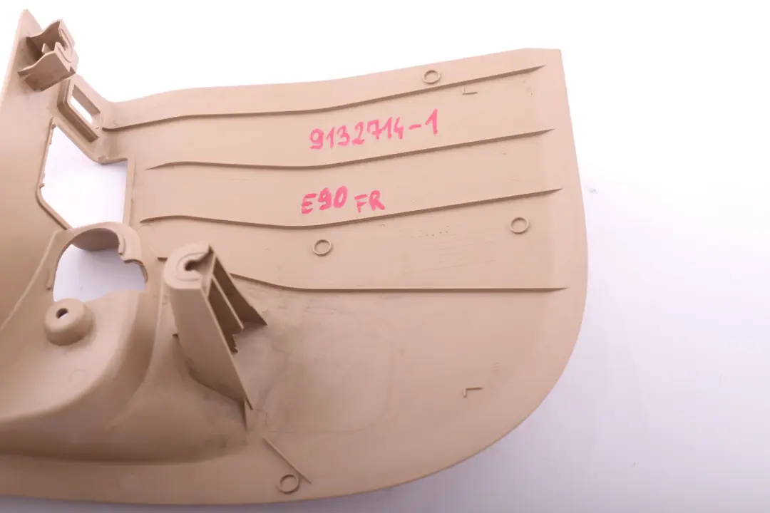 Front Right Driver's Side Lateral Trim Panel O/S Beige to BMW 3 Series E90 E91 with Part number 9132714 BMW 3 Series E90 E91 Front Right Driver's Side Lateral Trim Panel O/S Beige - SKU rhd-9132714-1 - Part number 9132714