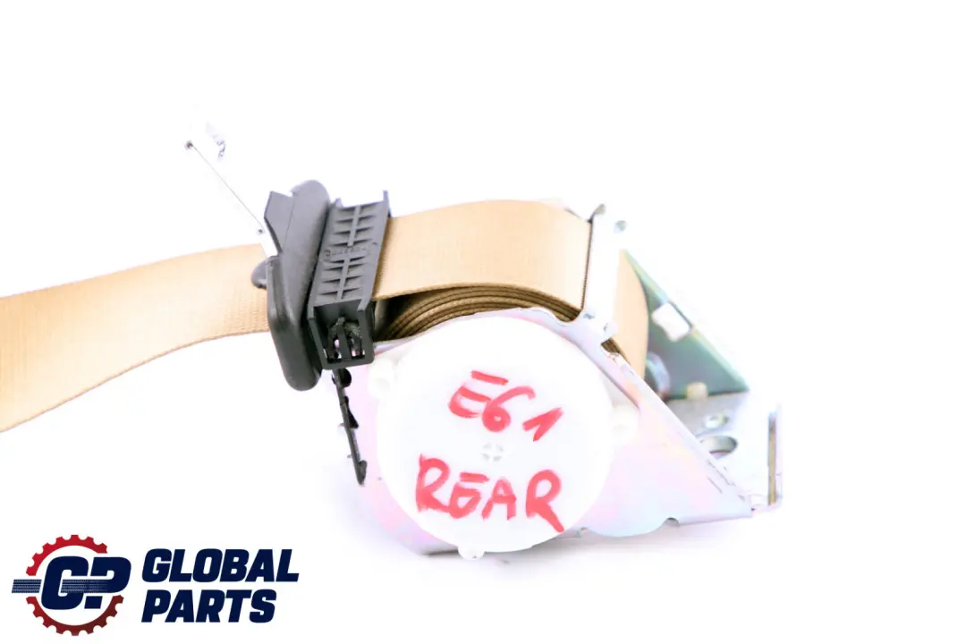Centre Upper Belt Beige to BMW 5 Series E61 Touring Rear Seat with Part number 9132828 BMW 5 Series E61 Touring Rear Seat Centre Upper Belt Beige - SKU 9132828 - Part number 9132828