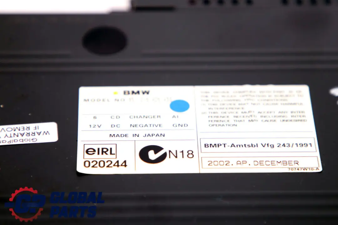 BMW E65 E66 Changeur de Disques CD 6-fois Sans Magasin - SKU 9133082 - Numéro de pièce 9133082