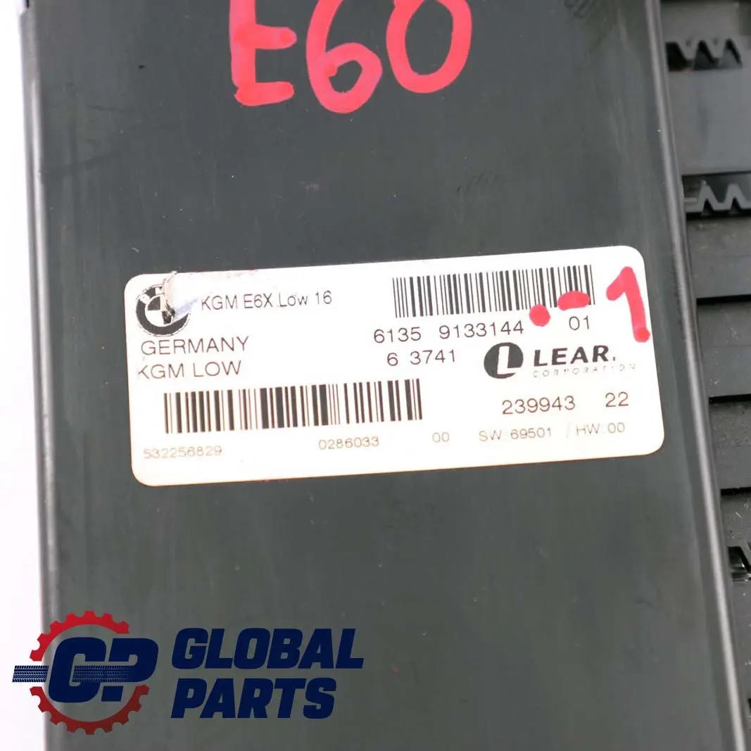 *BMW 5 er E60 Gateway Karosserie Steuergerät Modul KGM LOW LEAR - SKU 9133144-1 - Teilenummer 9133144