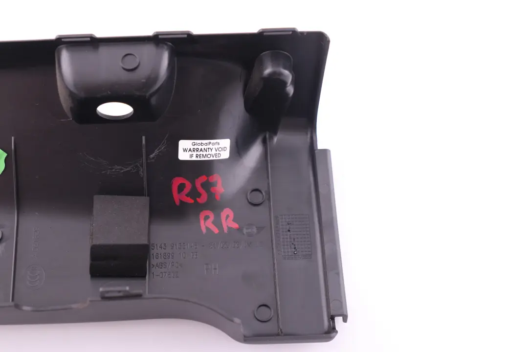 Mini R57 R57N LCI Couverture Gurtaustritt Arriere Re. Arriere Noir - SKU 9133148 - Numéro de pièce 9133148