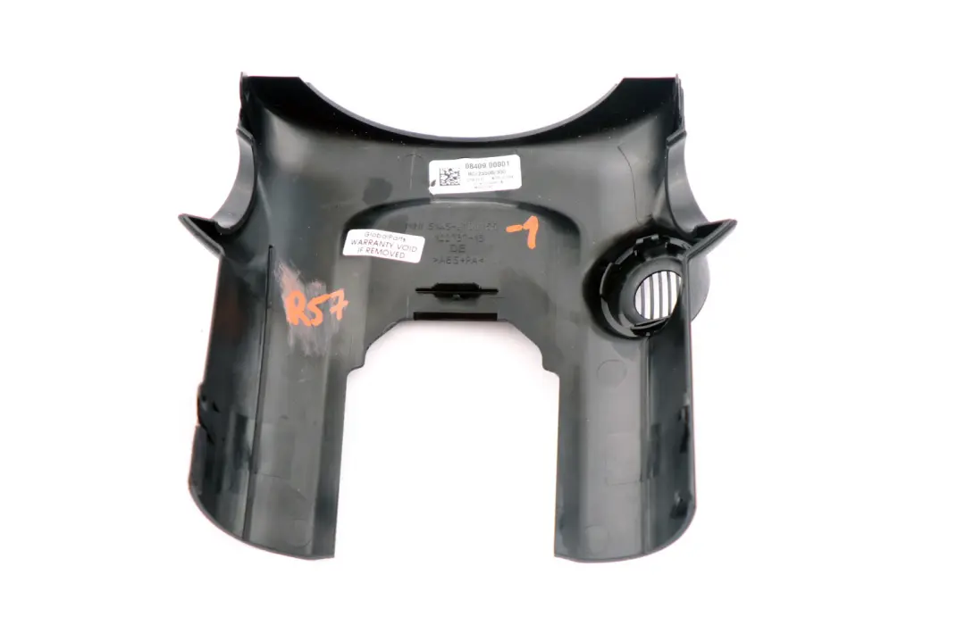 Trim Panel Steering Column Top Nero per Mini Cooper R57 LCI R58 R59 con numero di parte 9133155 Mini Cooper R57 LCI R58 R59 Trim Panel Steering Column Top Nero - SKU 9133155-1 - Numero di parte 9133155
