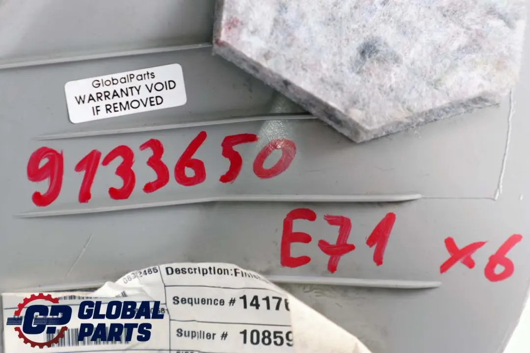 Column D Trim Himmelgrau Rear Right O/S to BMW X6 Series E71 Cover with Part number 6350581 BMW X6 Series E71 Cover Column D Trim Himmelgrau Rear Right O/S - SKU 9133650 - Part number 6350581