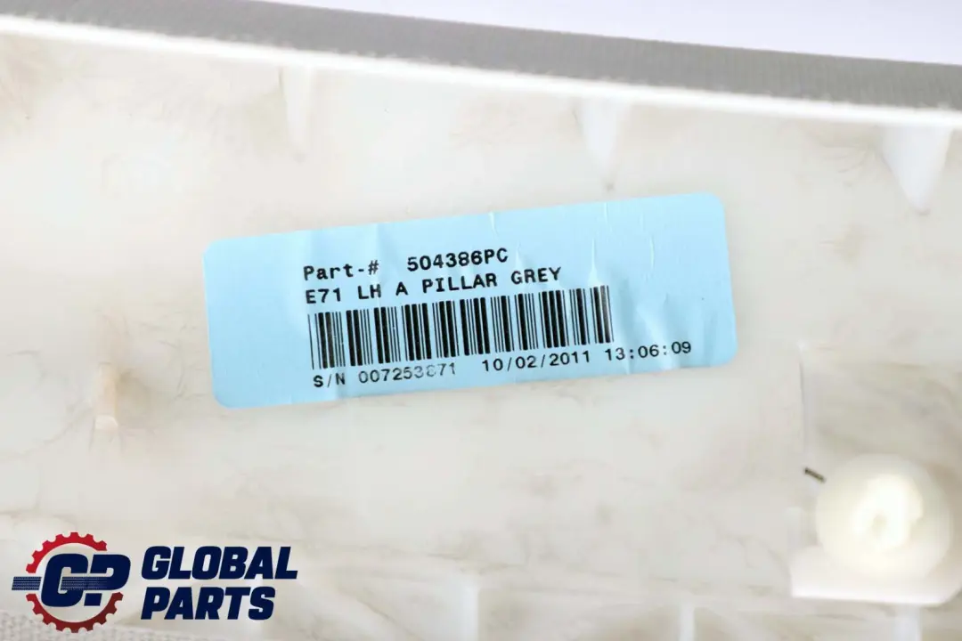 BMW X6 Series E71 Cover Column A Left N/S Trim Panel Himmelgrau Grey - SKU 9133845 - Part number 9133845