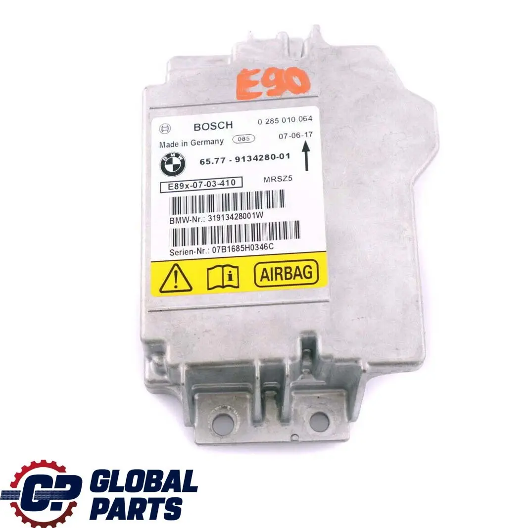 Air Module Control Unit BMW E81 E82 E87 E90 E91 No Crash Data 9134280