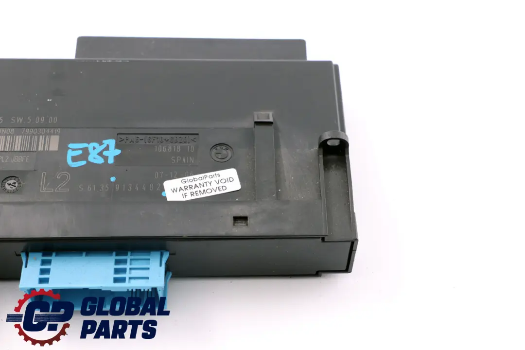 BMW E87 ECU Body Control Module Unit L2 PL2 JBBFE - SKU 9134482 - Número de pieza 9134482