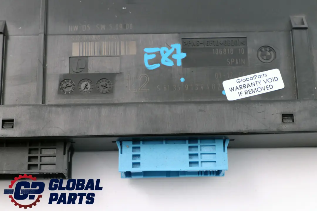 BMW E87 ECU Body Control Module Unit L2 PL2 JBBFE - SKU 9134482 - Número de pieza 9134482