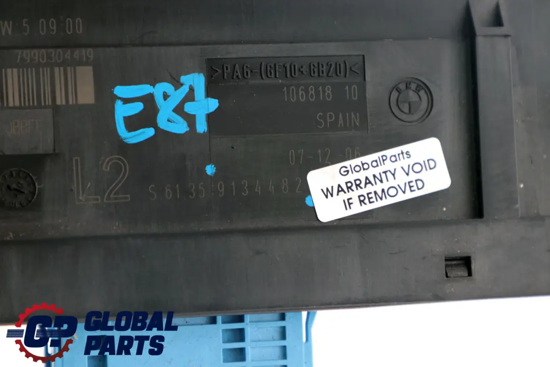 BMW E87 Steuergerät Control Module Unit L2 PL2 JBBFE 6135 - SKU 9134482 - Teilenummer 9134482