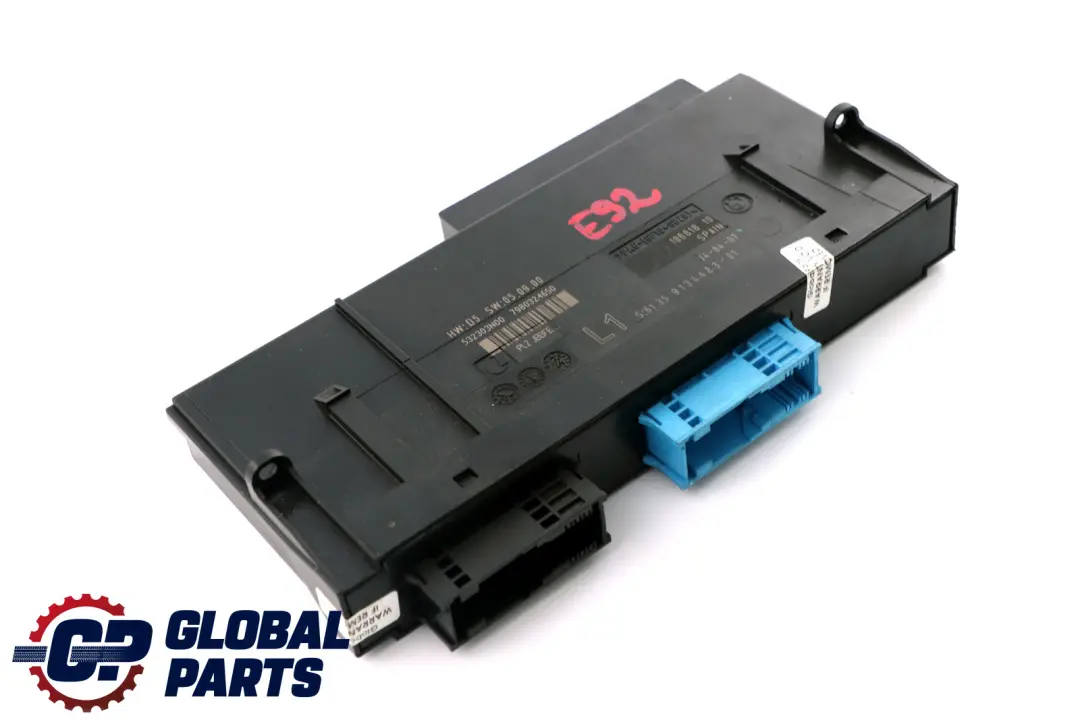 ECU Body Control Module Junction Box L1 PL2 JBBFE to BMW E92 with Part number 9134483 BMW E92 ECU Body Control Module Junction Box L1 PL2 JBBFE - SKU 9134483 - Part number 9134483