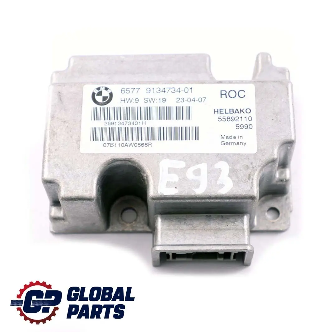 BMW E93 Convertible Rollover Control Controller Module Unit - SKU 9134734 - Part number 9134734