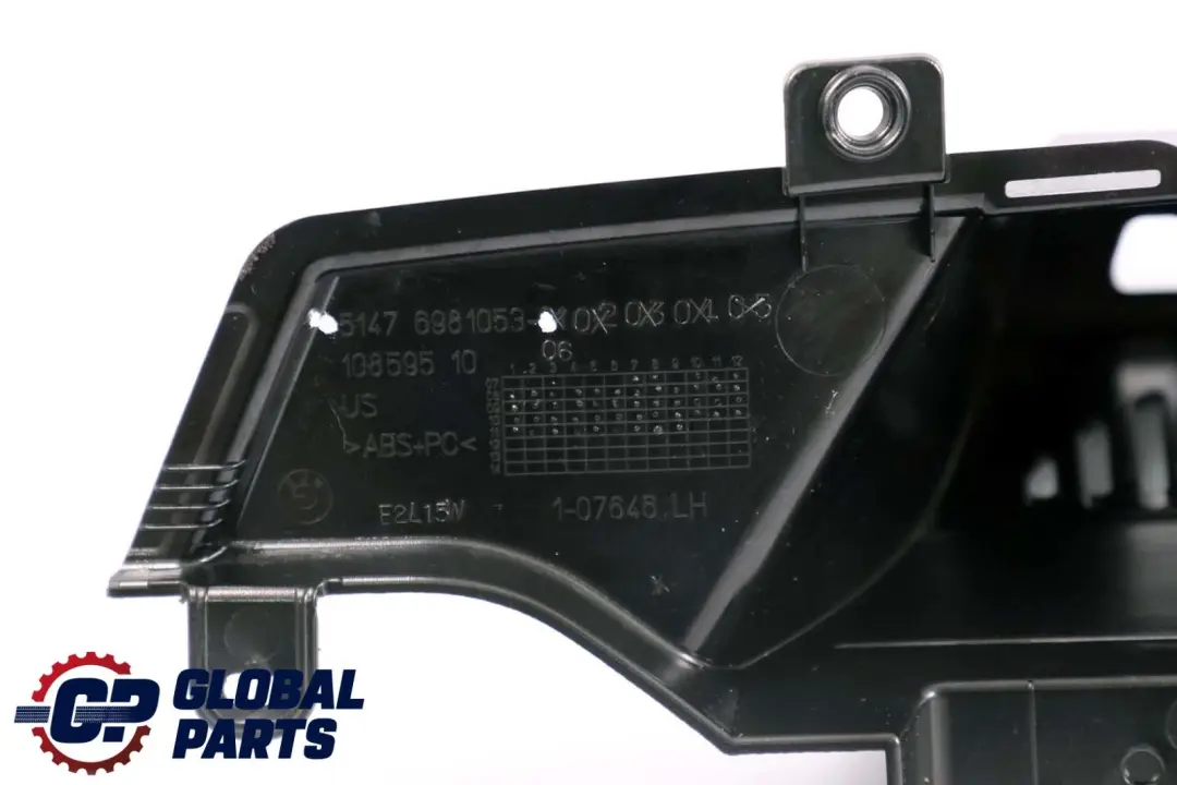 BMW X6 E71 Rear Left Vent Side Rail Cover In Trunk Lid - SKU 9135303 - Part number 6981053