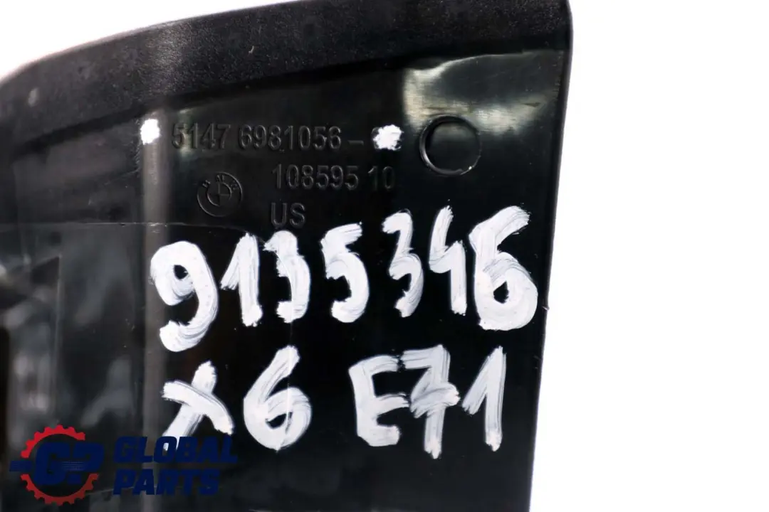 BMW X6 E71 Cubierta Pilar D Columna Maletero Derecha Schwarz - SKU 9135346 - Número de pieza 6981056