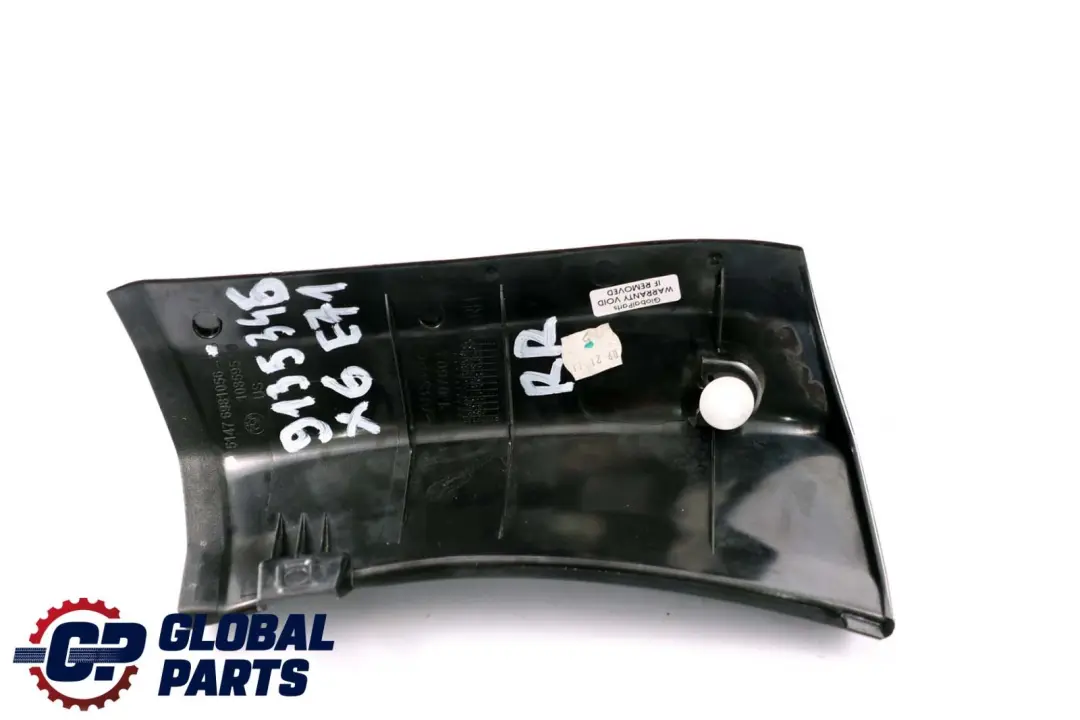 BMW X6 E71 Cubierta Pilar D Columna Maletero Derecha Schwarz - SKU 9135346 - Número de pieza 6981056