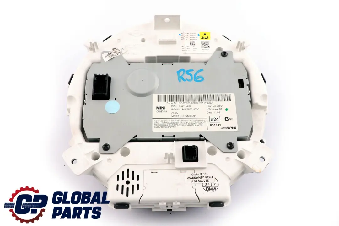 BMW Mini R55 R56 Instrument Cluster Speedo Navigation Display Screen - SKU rhd-9136200 - Part number 9136200
