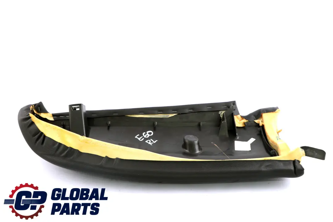 BMW 5 Series E60 Side Finisher Rear Seat Left N/S Imitation Faux Leather Black - SKU 9136997 - Part number 9136997
