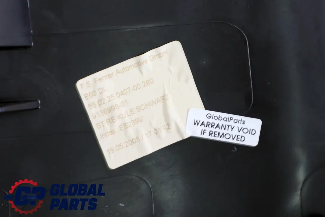 Side Finisher Rear Seat Right O/S Imitation Faux Leather Black to BMW 5 Series E60 with Part number 9136998 BMW 5 Series E60 Side Finisher Rear Seat Right O/S Imitation Faux Leather Black - SKU 9136998 - Part number 9136998