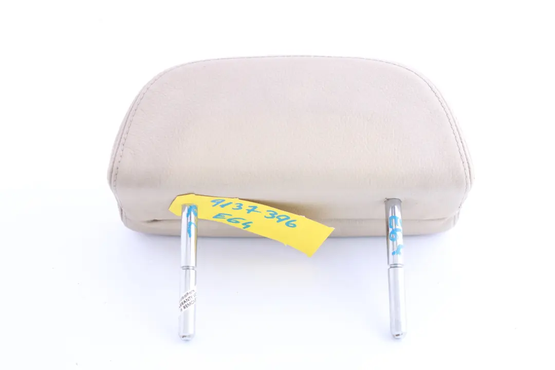 Asiento Trasero Izquierdo Derecho Crema Beige Cuero Reposacabezas para BMW E63 E64 con número de pieza 9137396 BMW E63 E64 Asiento Trasero Izquierdo Derecho Crema Beige Cuero Reposacabezas - SKU 9137396 - Número de pieza 9137396