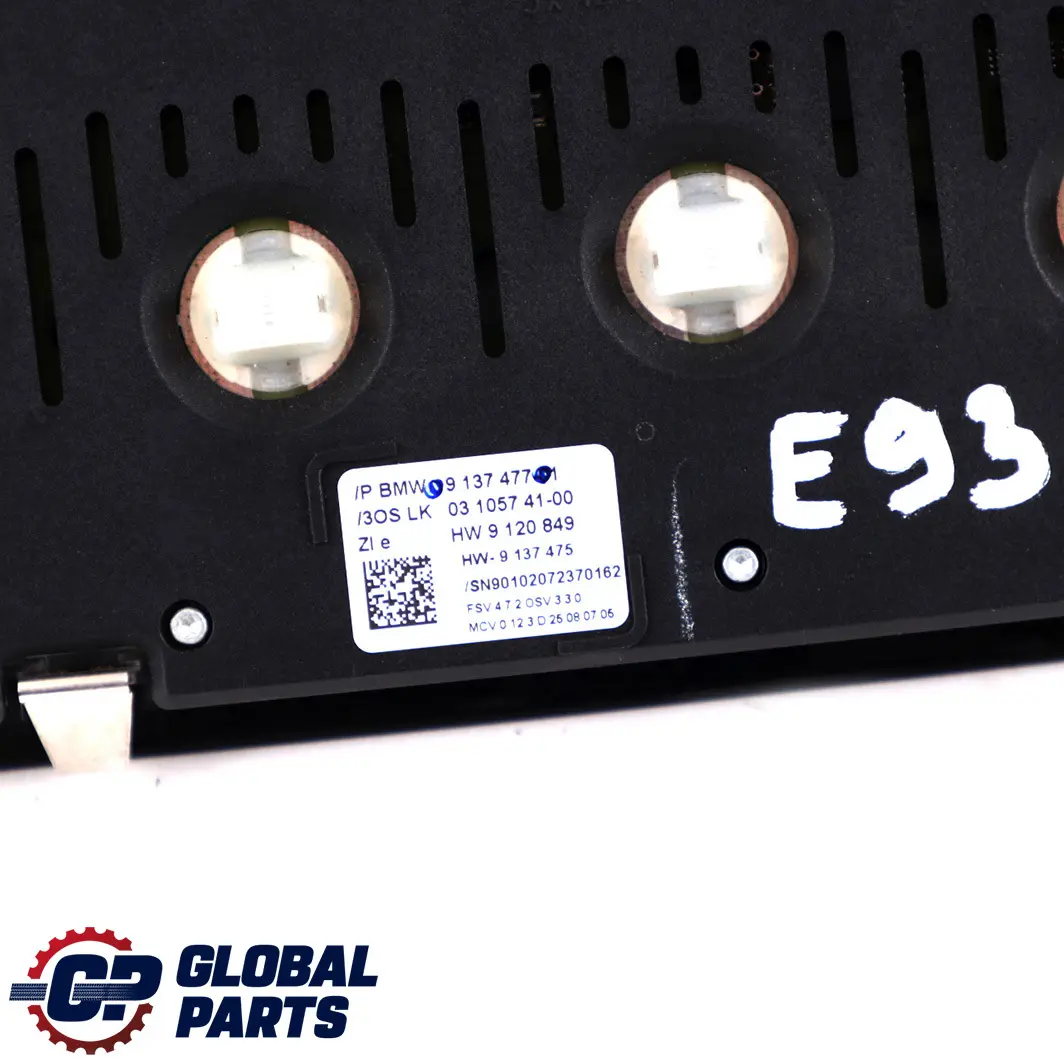 Techo Interior Luz Interruptor Unidad Negro para BMW E88 E93 con número de pieza 9225701 BMW E88 E93 Techo Interior Luz Interruptor Unidad Negro - SKU 9137477 - Número de pieza 9225701