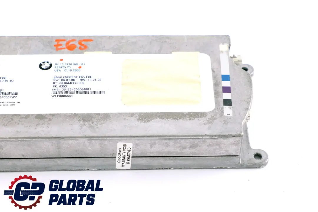 Telematik Bluetooth Steuergerät Modul für BMW E61 E65 X5 E70 mit Teilenummer 9149615 BMW E61 E65 X5 E70 Telematik Bluetooth Steuergerät Modul - SKU 9138168 - Teilenummer 9149615