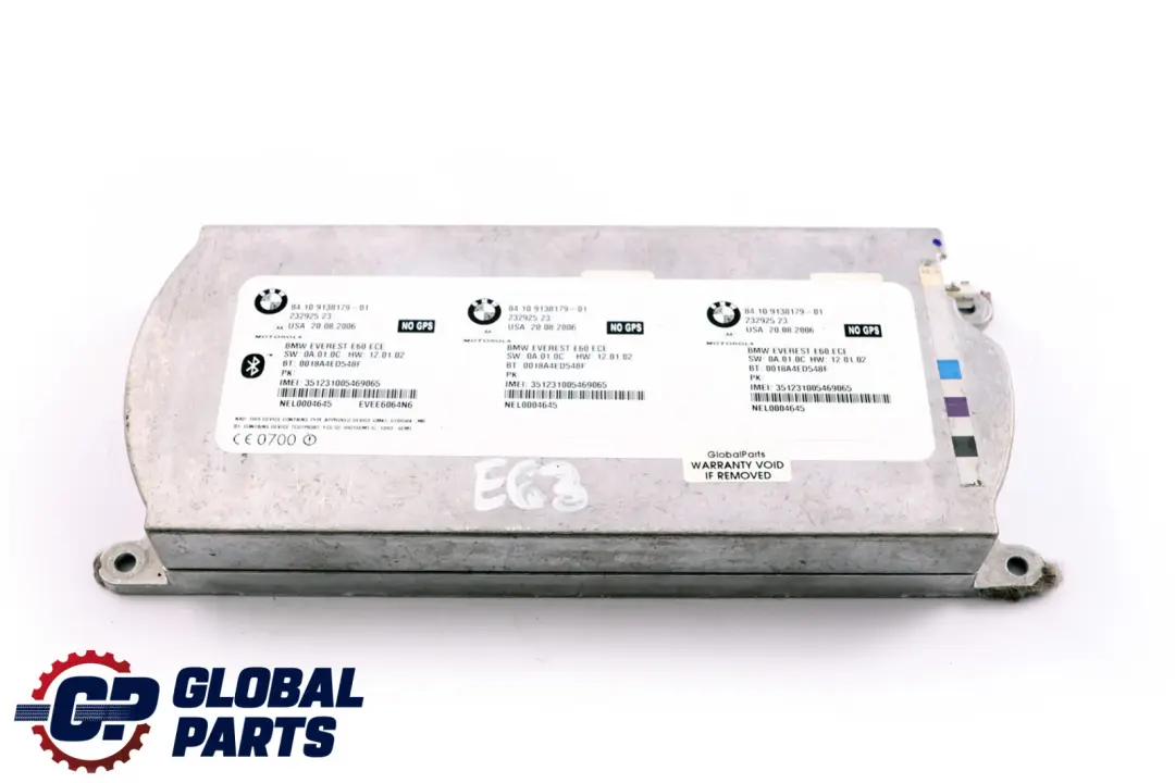 Telematique Bluetooth Appareil de Commande pour BMW 5 X5 E61 E63 E70 à propos du numéro de pièce 9138179 BMW 5 X5 E61 E63 E70 Telematique Bluetooth Appareil de Commande - SKU 9138179 - Numéro de pièce 9138179