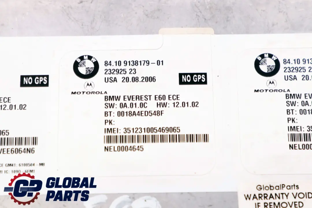 BMW E61 E63 X5 E70 Moduł Sterownik Bluetooth - SKU 9138179 - Numer Części 9138179