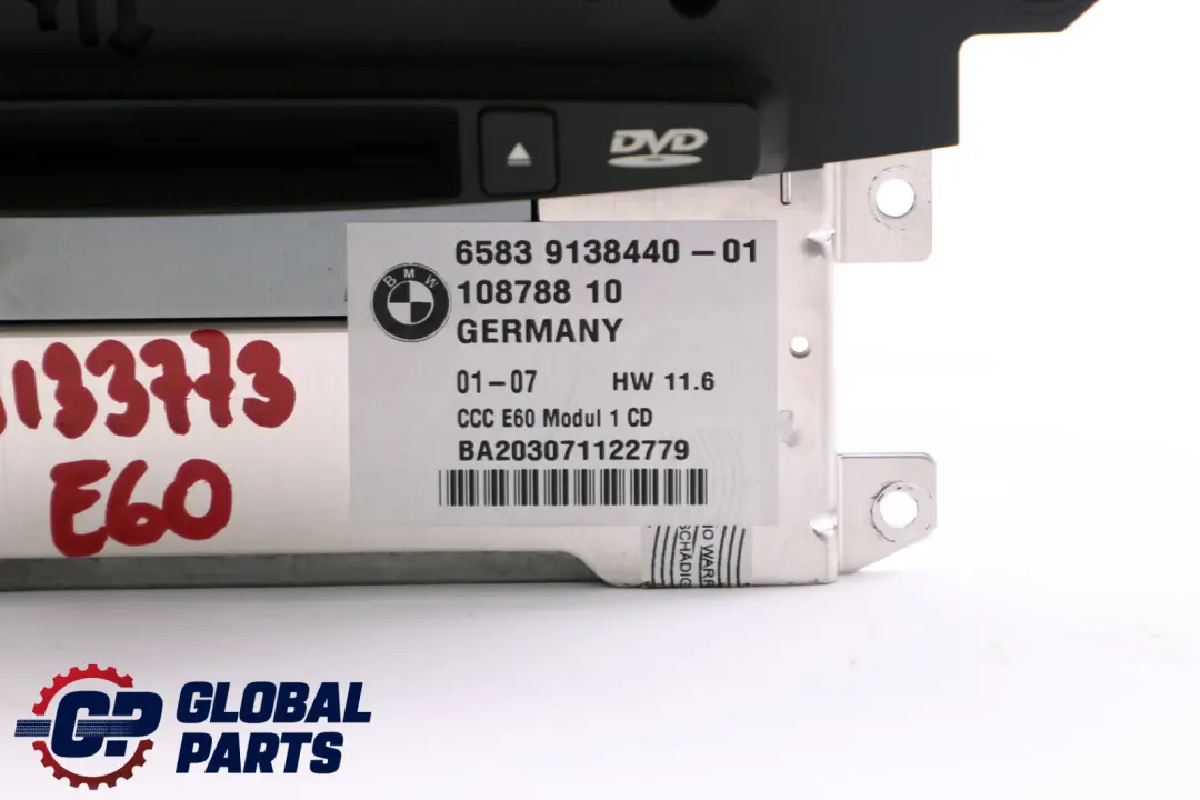 BMW E60 E61 CCC CD Professional Controller sistema navigazione - SKU 9138440 - Numero di parte 9133773