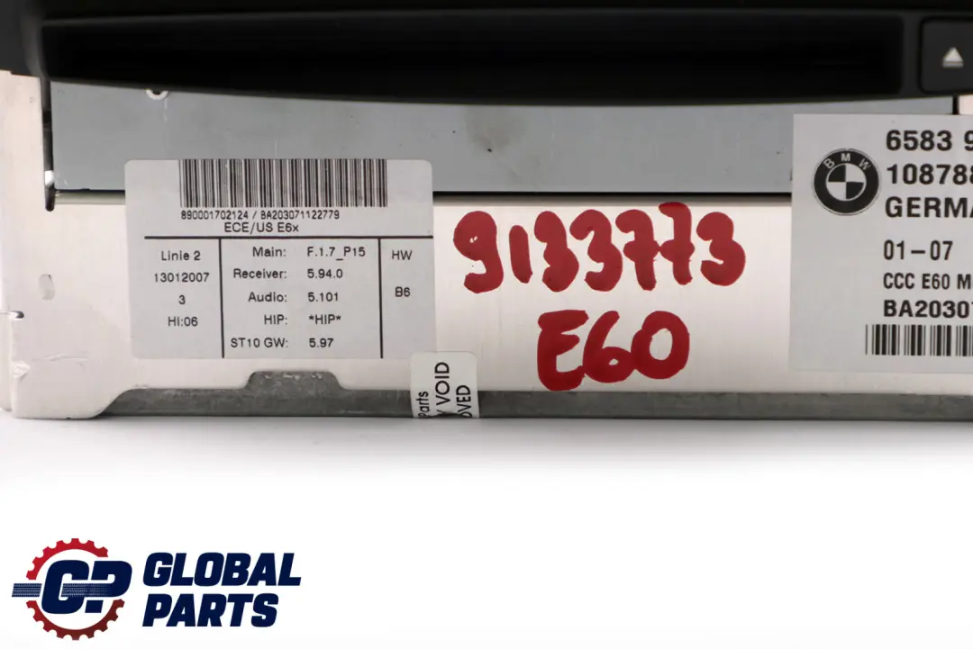 BMW 5 Series E60 E61 CCC CD Professional Navigation System Controller - SKU 9138440 - Part number 9133773