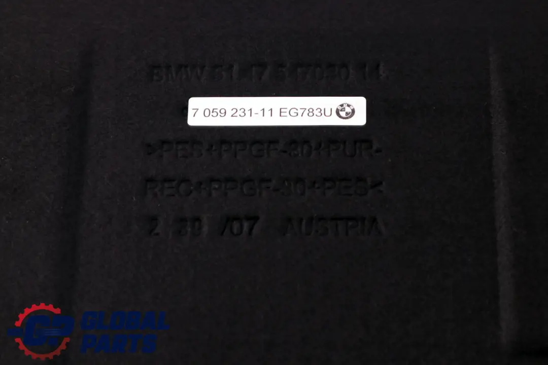 Floor Carpet Mat Liner Luggage Compartment Boot to BMW 1 Series E81 E87 E87N with Part number 9138567 BMW 1 Series E81 E87 E87N Floor Carpet Mat Liner Luggage Compartment Boot - SKU 9138567 - Part number 9138567