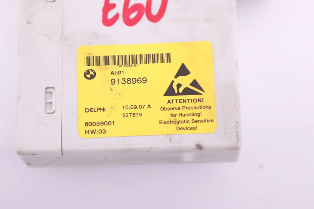 Circuito Electrónico Conductor Consola Central para BMW E60 LCI E61 LCI con número de pieza 9138969 BMW E60 LCI E61 LCI Circuito Electrónico Conductor Consola Central - SKU 9138969 - Número de pieza 9138969