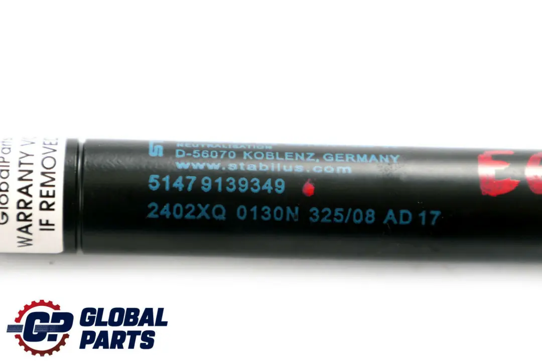 Gasdruckfeder Einlegeboden Hinten Gepäckraum für BMW 5 er E61 mit Teilenummer 9139349 BMW 5 er E61 Gasdruckfeder Einlegeboden Hinten Gepäckraum - SKU 9139349 - Teilenummer 9139349