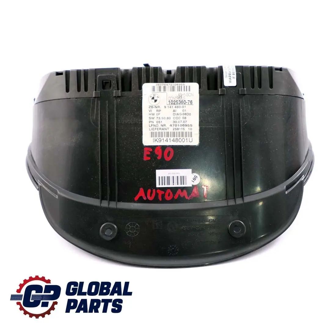 Instrument Cluster Speedo Clocks Automatic to BMW 3 Series E90 E91 Petrol with Part number 6983480 BMW 3 Series E90 E91 Petrol Instrument Cluster Speedo Clocks Automatic - SKU RHD-9141480 - Part number 6983480