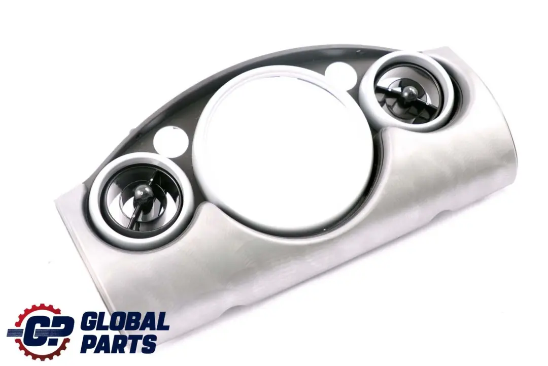 Mini Cooper R50 R53 Cache-panneau de Tableau de Bord en Alliage Argenté Patiné - SKU 9141916-2 - Numéro de pièce 9141916