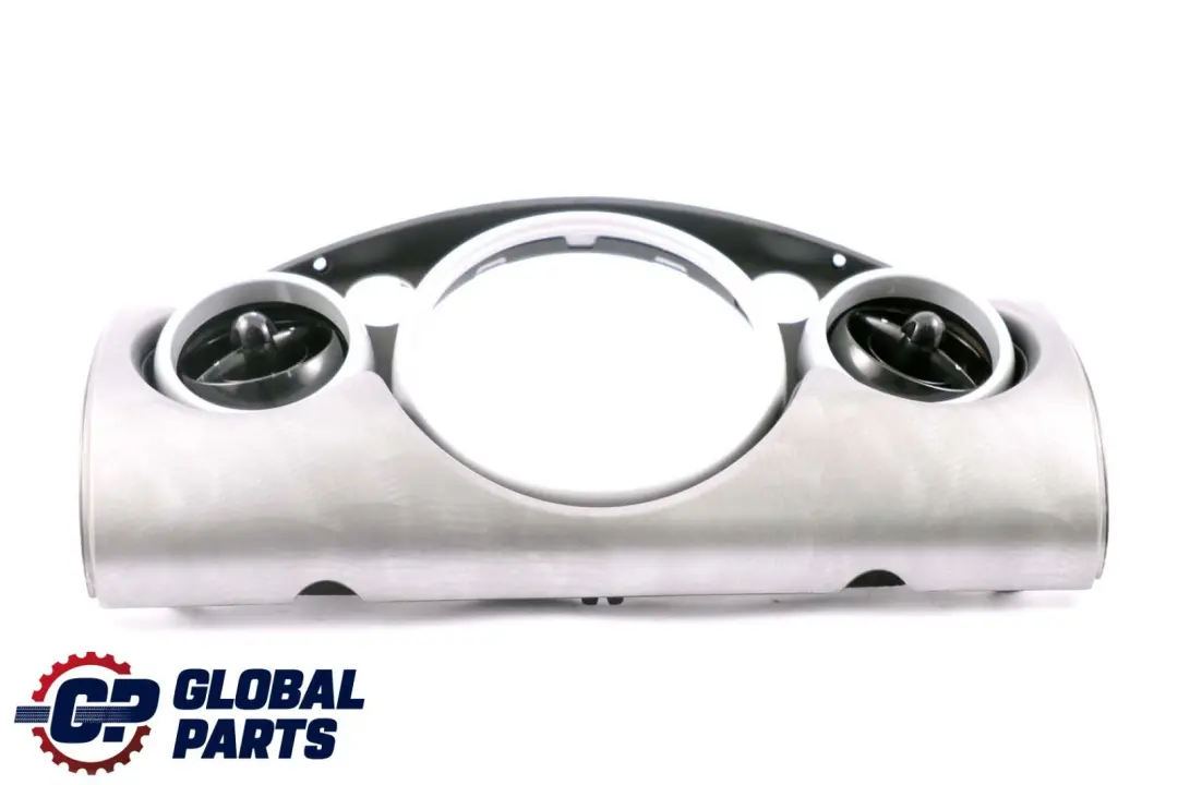 Mini Cooper R50 R53 Cache-panneau de Tableau de Bord en Alliage Argenté Patiné - SKU 9141916-2 - Numéro de pièce 9141916