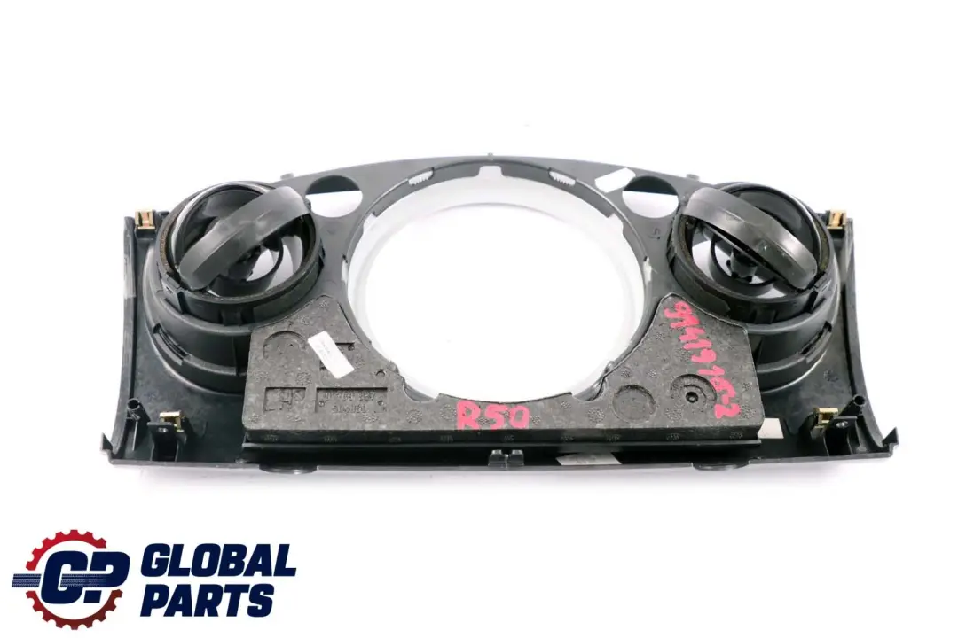 Mini Cooper R50 R53 Cache-panneau de Tableau de Bord en Alliage Argenté Patiné - SKU 9141916-2 - Numéro de pièce 9141916