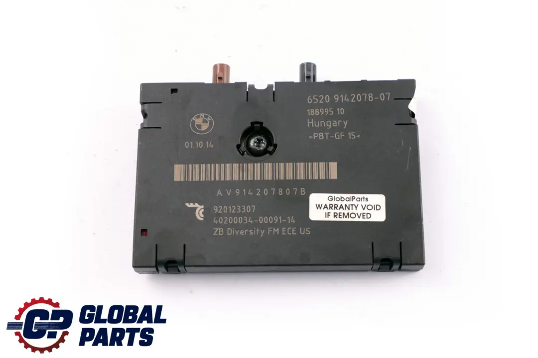 Antena Amplificador Diversity para BMW Z4 E89 Roadster Cabrio con número de pieza 9142078 BMW Z4 E89 Roadster Cabrio Antena Amplificador Diversity - SKU 9142078 - Número de pieza 9142078