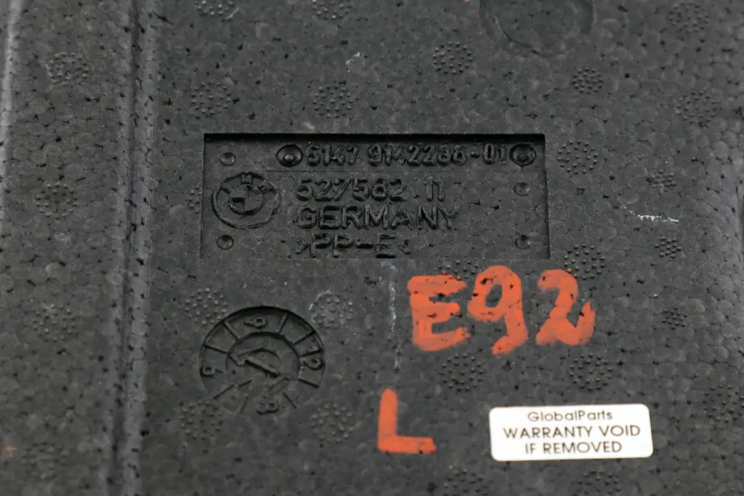 Wypełnienie Styropian Pianka Bagażnika Lewa do BMW E92 LCI o numerze 9142288 BMW E92 LCI Wypełnienie Styropian Pianka Bagażnika Lewa - SKU 9142288 - Numer Części 9142288