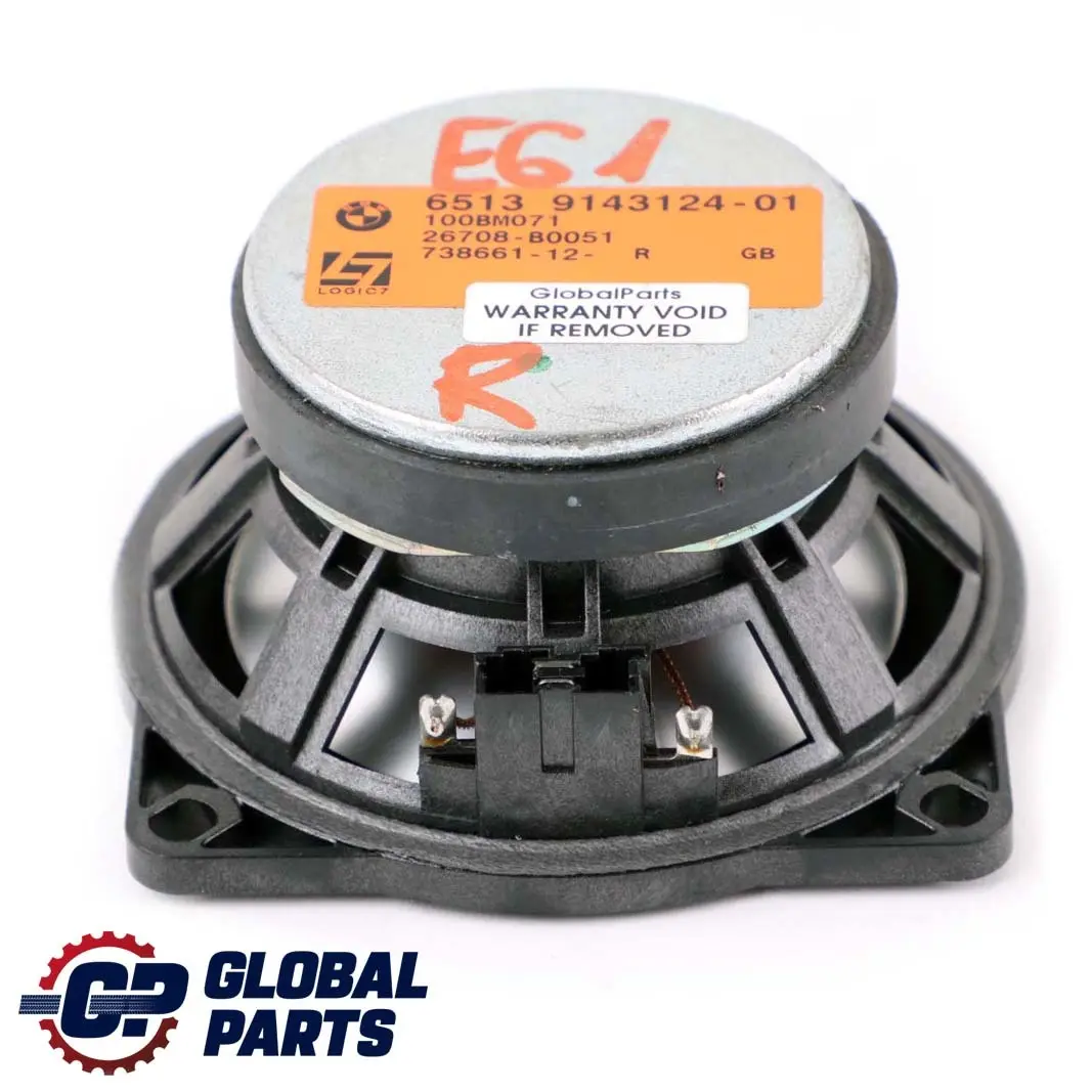 Top HiFi Mid Range Loudspeaker LOGIC7 L7 Right O/S to BMW E61 LCI Touring with Part number 9143124 BMW E61 LCI Touring Top HiFi Mid Range Loudspeaker LOGIC7 L7 Right O/S - SKU 9143124 - Part number 9143124