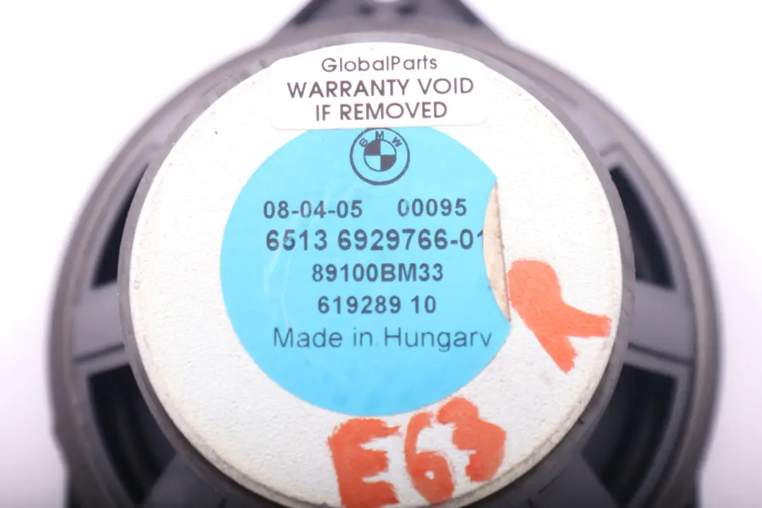 BMW E63 Głośnik Średniotonowy HiFi Prawy - SKU 9143130 - Numer Części 9143130