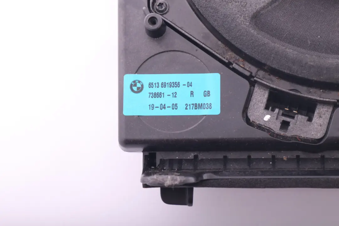 BMW 5 6 Series E60 E61 E63 Hi-Fi System Right O/S Central Bass Speaker 6919356 - SKU 9143142 - Part number 9143142