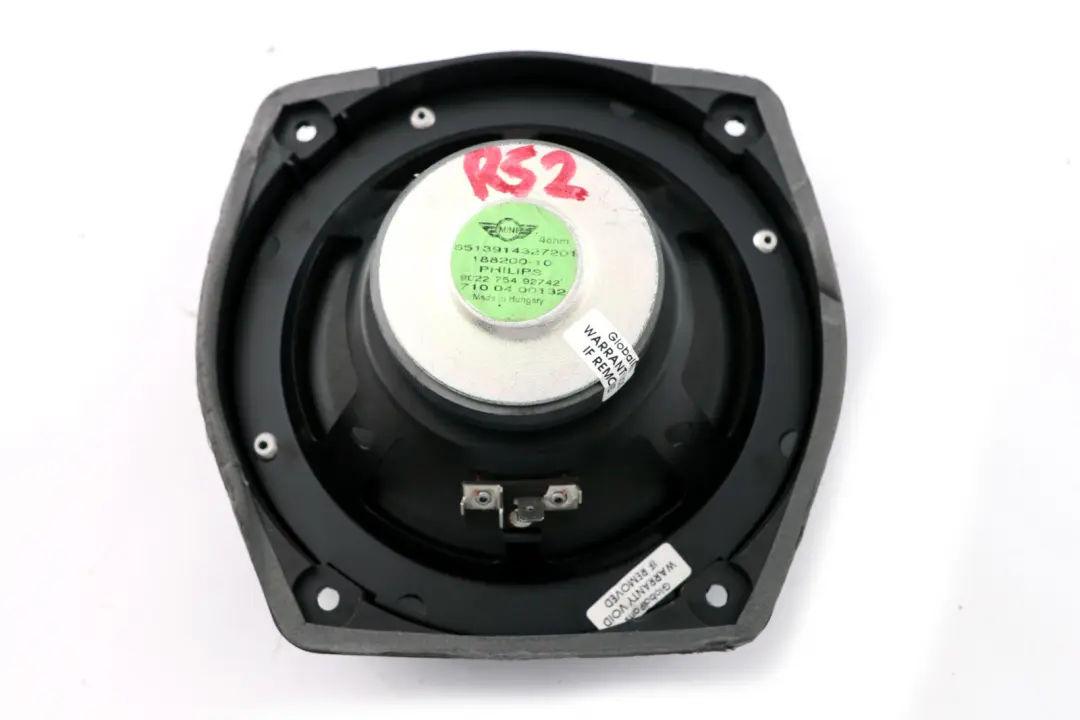 Mini Cooper R52 R57 LCI Altavoz trasero Sistema est?reo - SKU 9143272 - Número de pieza 3451767