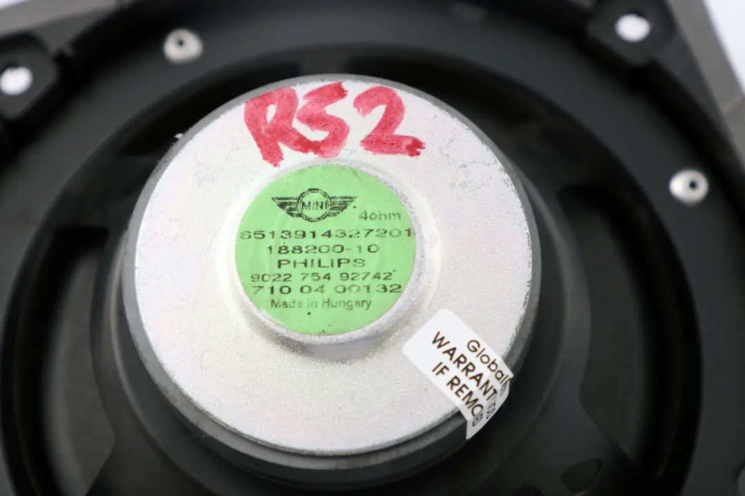 Posteriore Altoparlante Stereo Sistema per Mini Cooper R52 R57 LCI con numero di parte 3451767 Mini Cooper R52 R57 LCI Posteriore Altoparlante Stereo Sistema - SKU 9143272 - Numero di parte 3451767