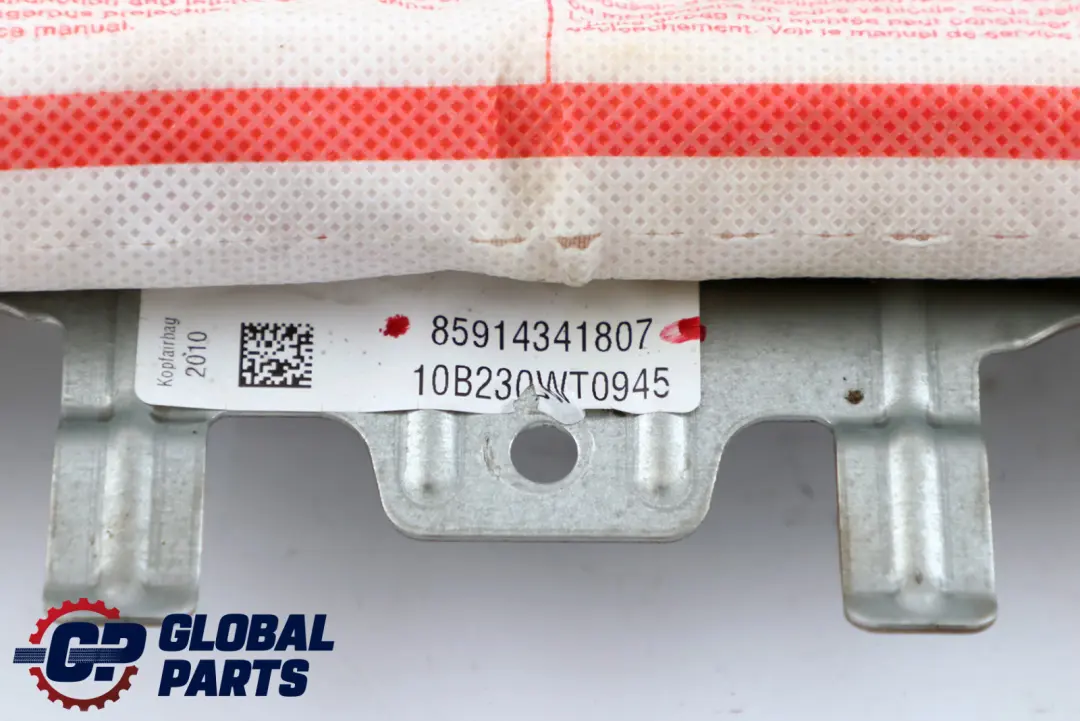 BMW Serie 5 F10 Derecho Airbag de cabeza Cortina de techo - SKU 9143418 - Número de pieza 9143418