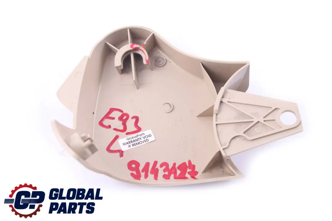 BMW 3 Series E93 Seat Covering Cover Trim Inner Left N/S Creambeige 8255365 - SKU 9143427 - Part number 9143427