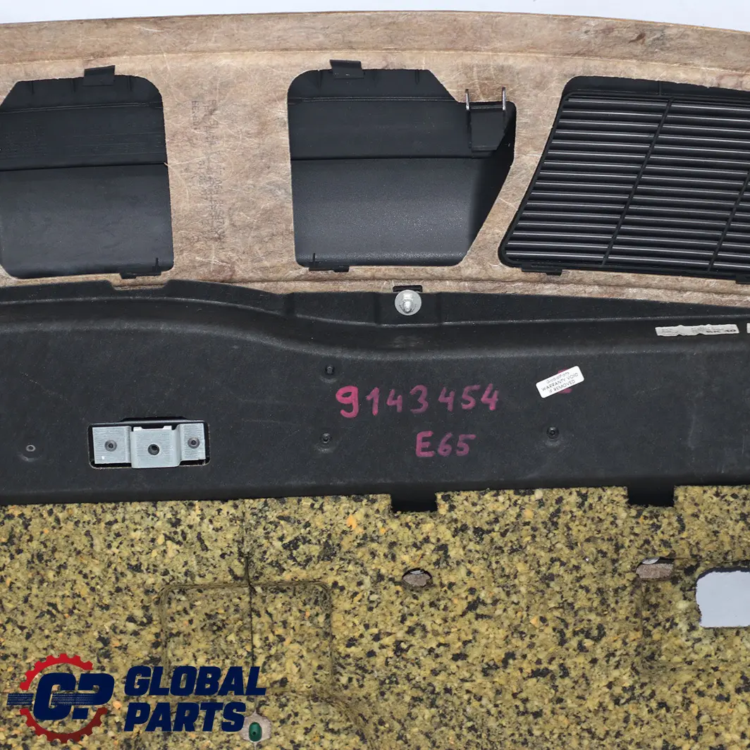 BMW 7 E65 E66 Ablegeboden Hutablage Verkleidung Sonnenschutzrollo Schwarz - SKU 9143454 - Teilenummer 9143454