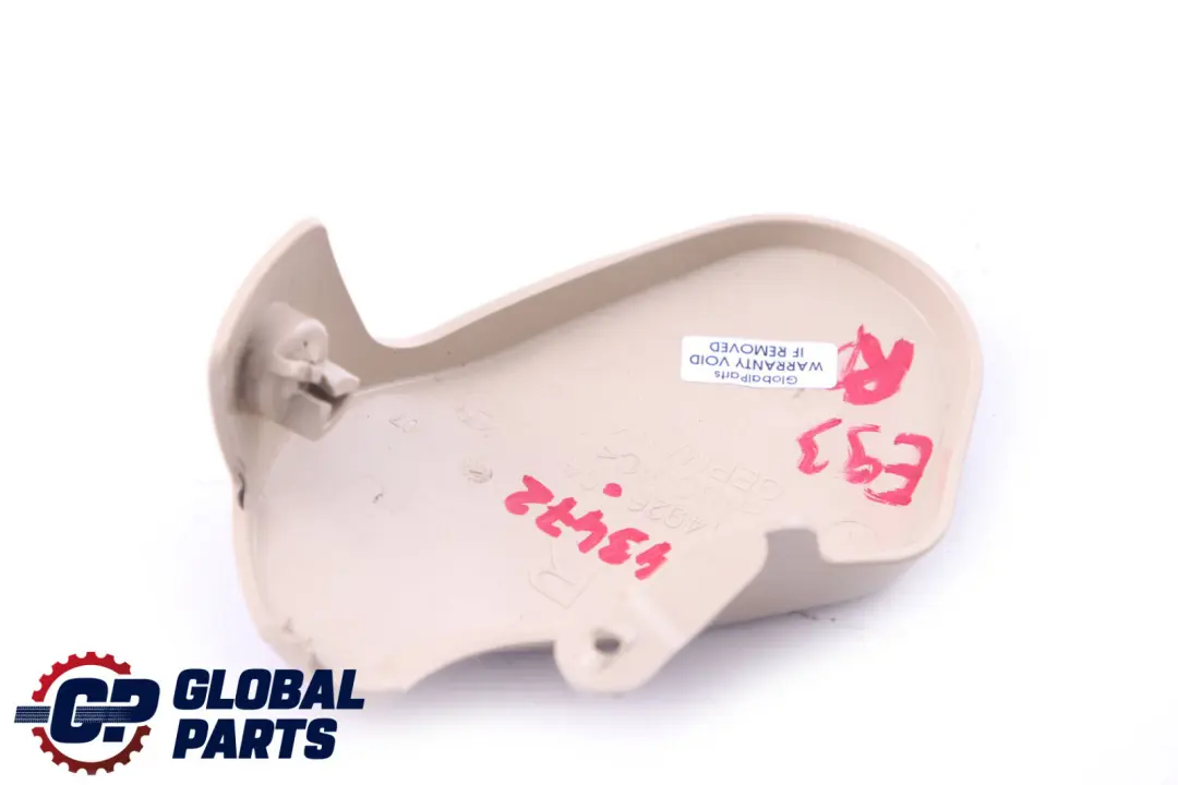Front Right Seat O/S Cover Inner Trim Cremebeige 9114926 to BMW 3 Series E93 with Part number 9143472 BMW 3 Series E93 Front Right Seat O/S Cover Inner Trim Cremebeige 9114926 - SKU 9143472 - Part number 9143472