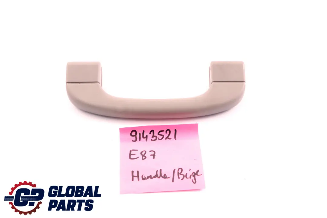 Grab Handle Front Beige O/N/S Headlining to BMW 1 Series E81 E82 E87 with Part number 9143520 BMW 1 Series E81 E82 E87 Grab Handle Front Beige O/N/S Headlining - SKU 9143521 - Part number 9143520