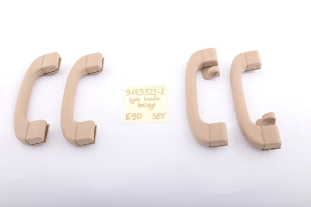 Juego Asidero Interior Techo Delantero Trasero Beige para BMW E90 E91 con número de pieza 9143522 BMW E90 E91 Juego Asidero Interior Techo Delantero Trasero Beige - SKU 9143522-1 - Número de pieza 9143522