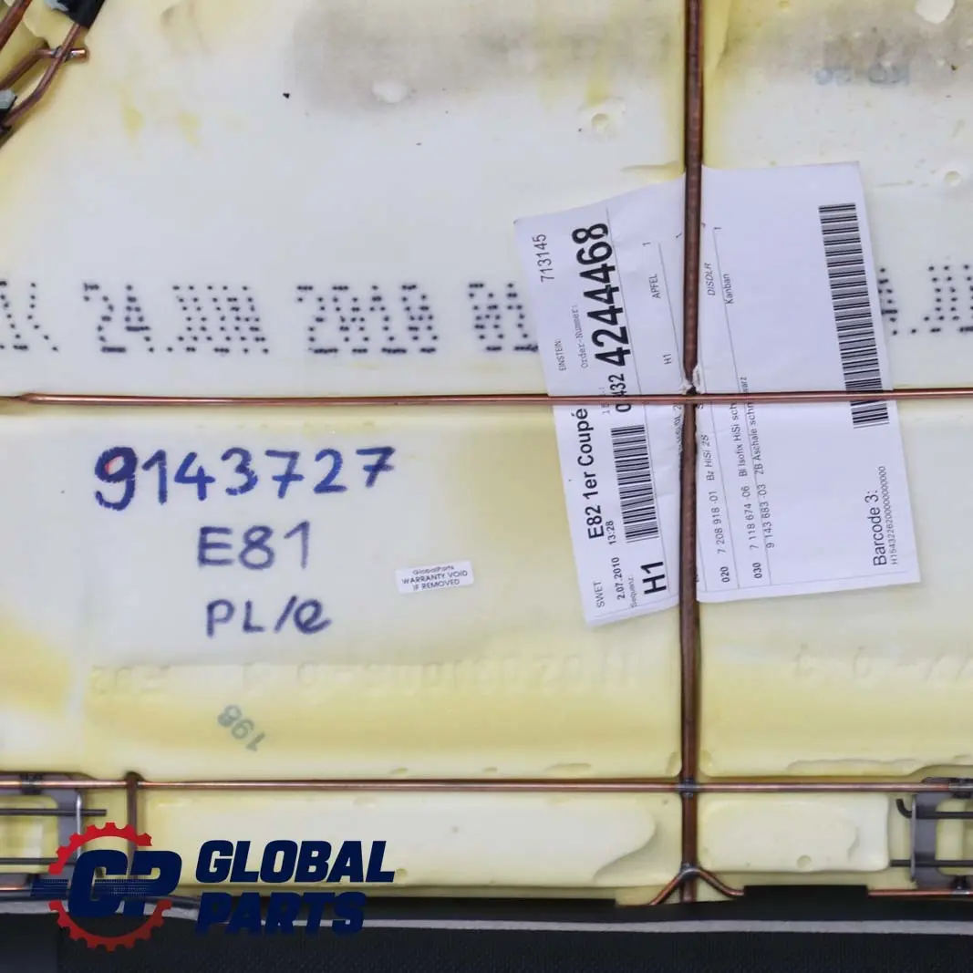 BMW E81 E82 Kanapa siedzisko tył półskóra - SKU 9143727 - Numer Części 9143727