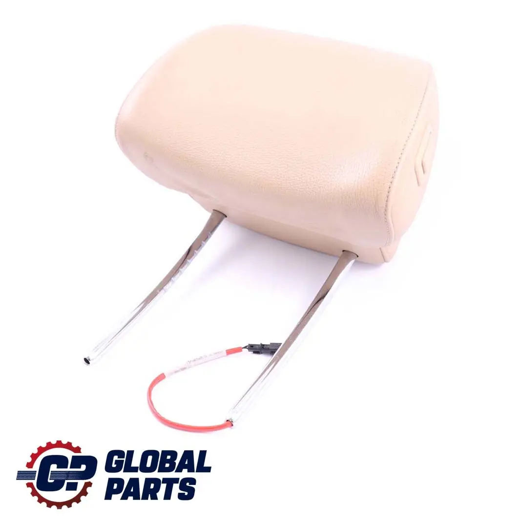 BMW E60 E61 LCI Asiento Delantero Izquierdo Derecho Reposacabezas Cuero Beige - SKU 9143860 - Número de pieza 9143860